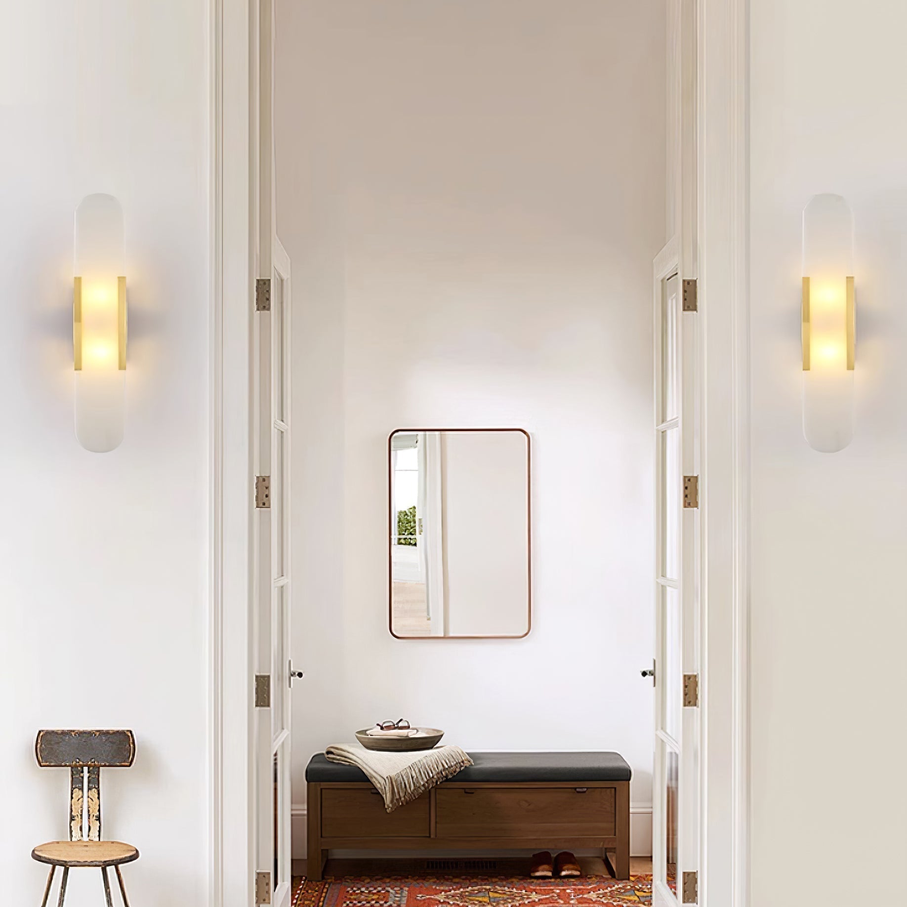 Corenil Wall Lamp Luxury Alabaster-Neutral Decor