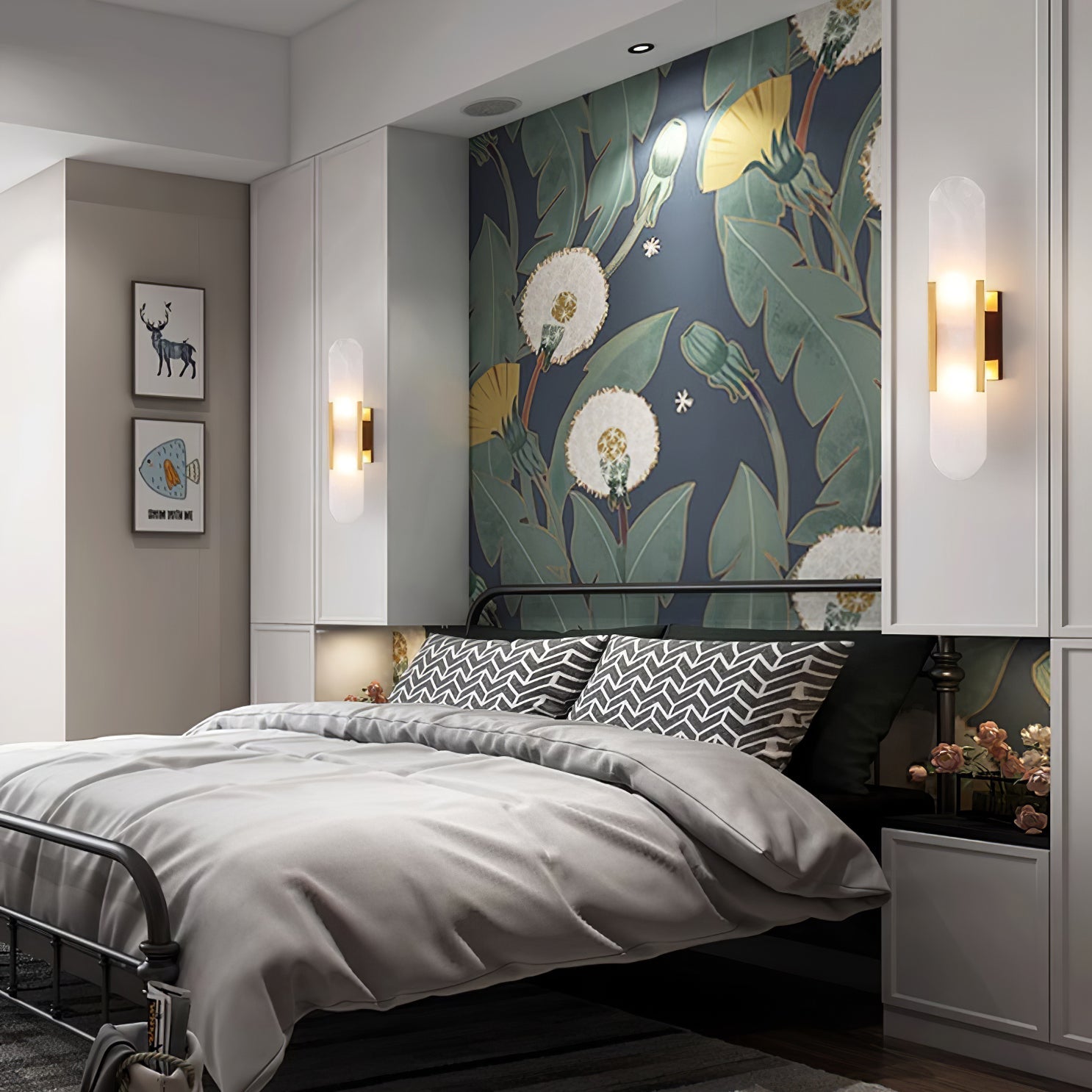 Corenil Wall Lamp Luxury Alabaster-Neutral Decor