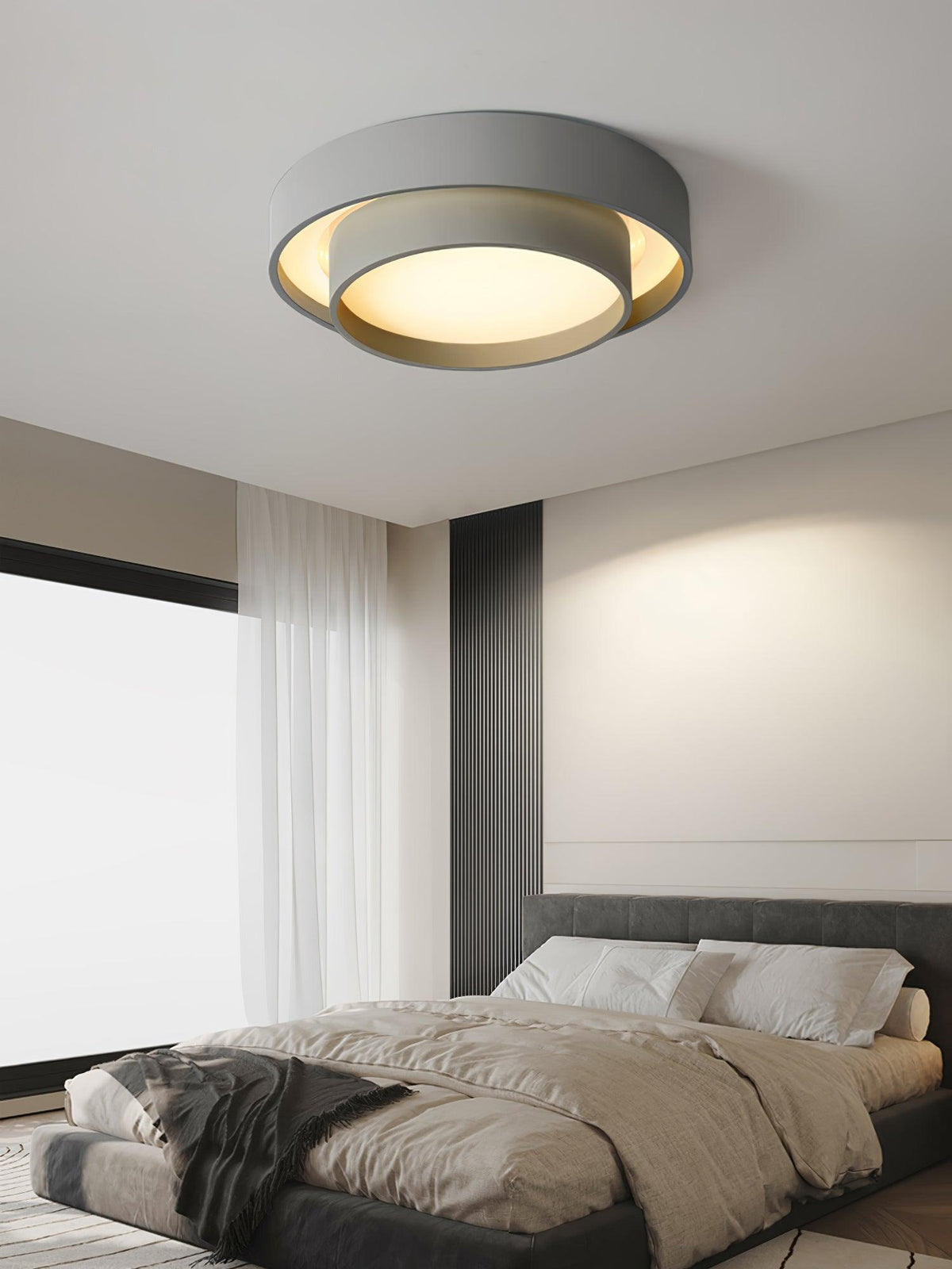 Velaline Ceiling Light Double Layers Modern Cylinder