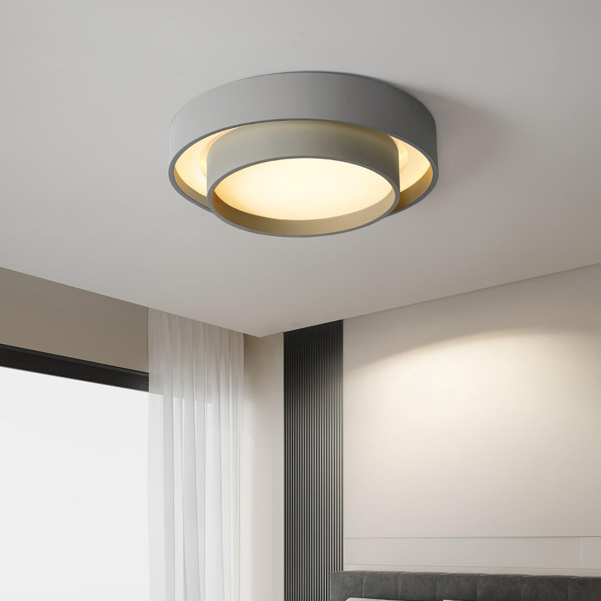 Velaline Ceiling Light Double Layers Modern Cylinder