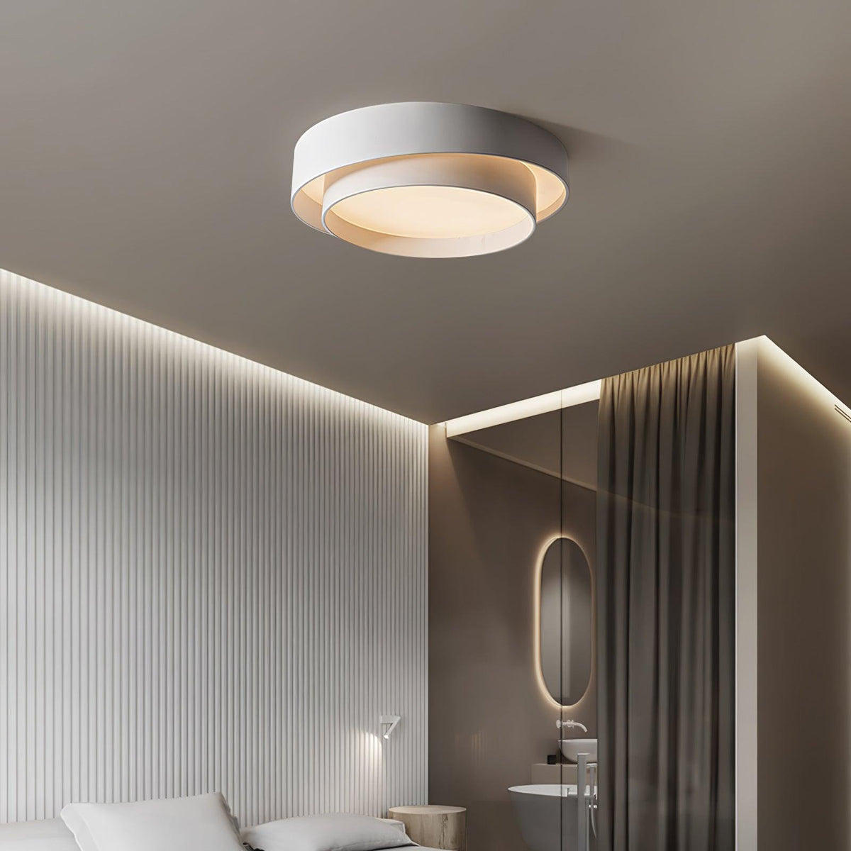Velaline Ceiling Light Double Layers Modern Cylinder