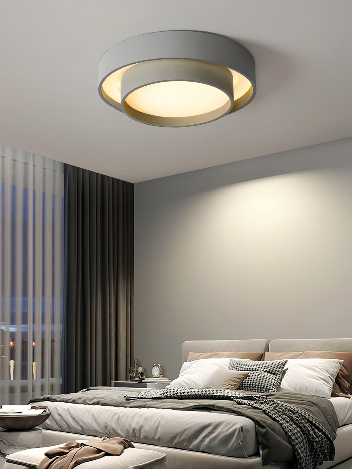 Velaline Ceiling Light Double Layers Modern Cylinder