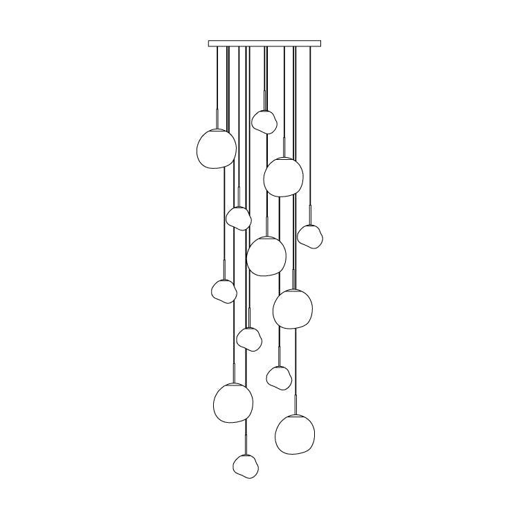 Lumora Pendant Lamp Irregular Cluster Sculptural