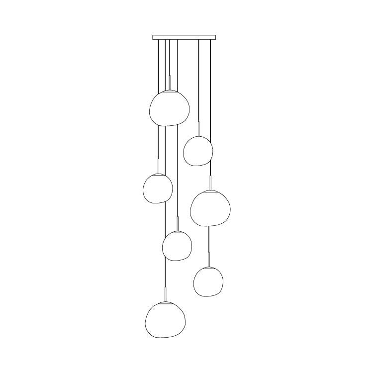 Lumora Pendant Lamp Irregular Cluster Sculptural