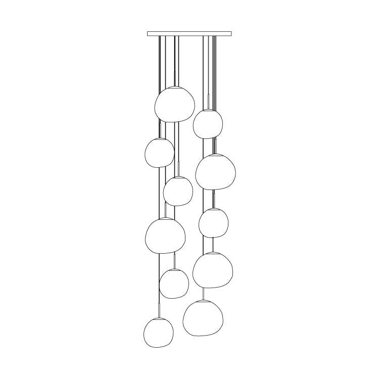 Lumora Pendant Lamp Irregular Cluster Sculptural