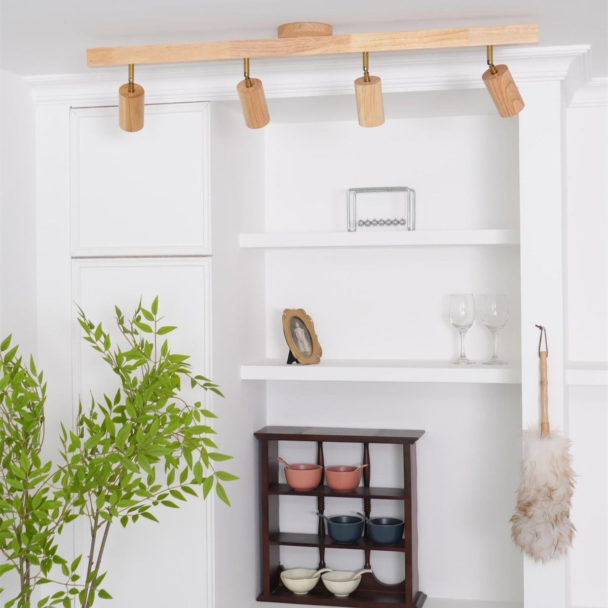 Visusot Track Lighting Spotlight Wood