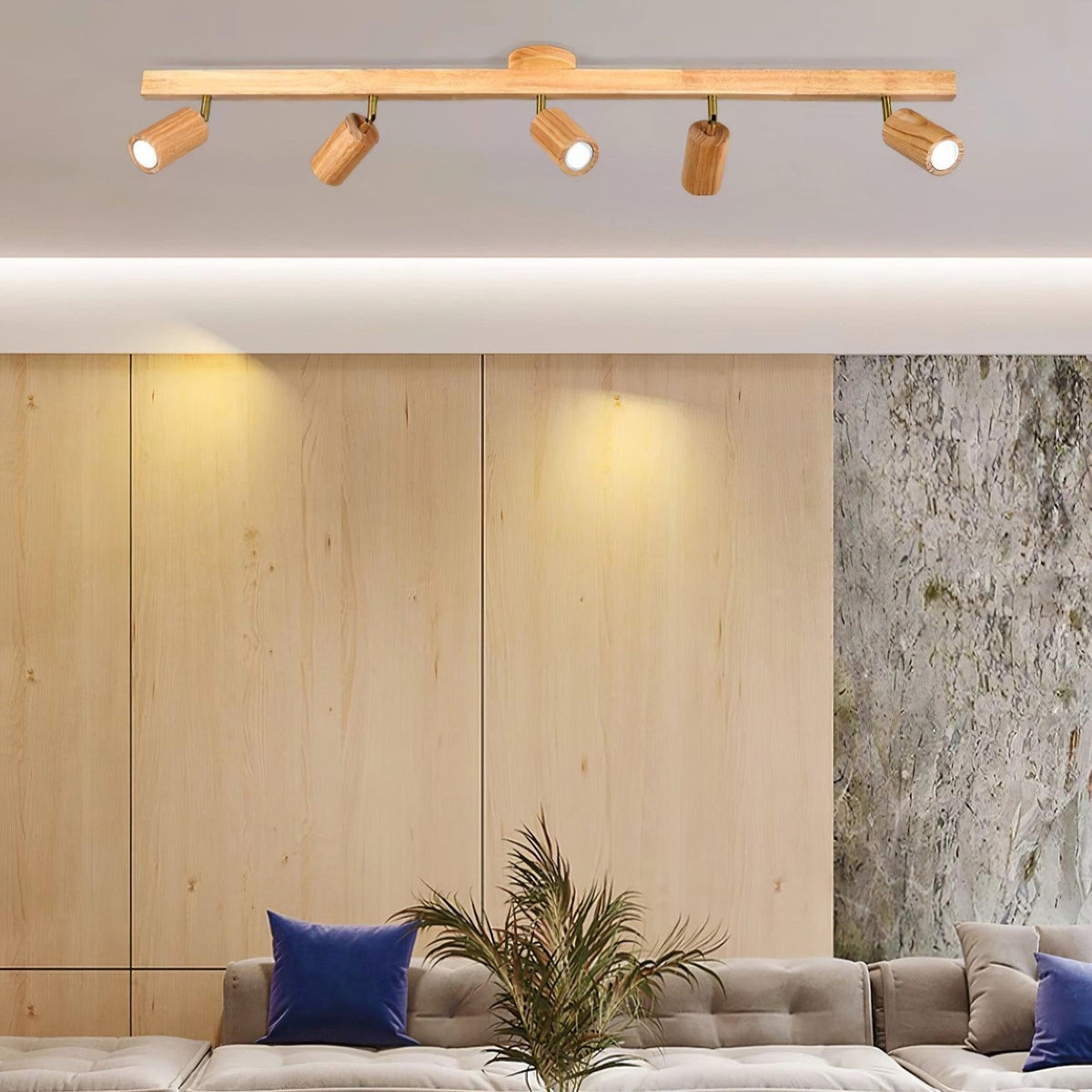Visusot Track Lighting Spotlight Wood