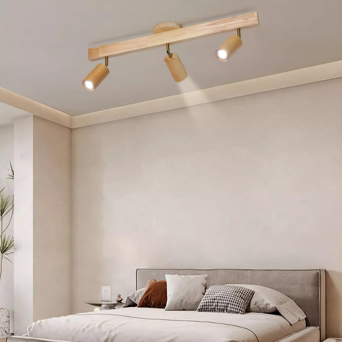 Visusot Track Lighting Spotlight Wood