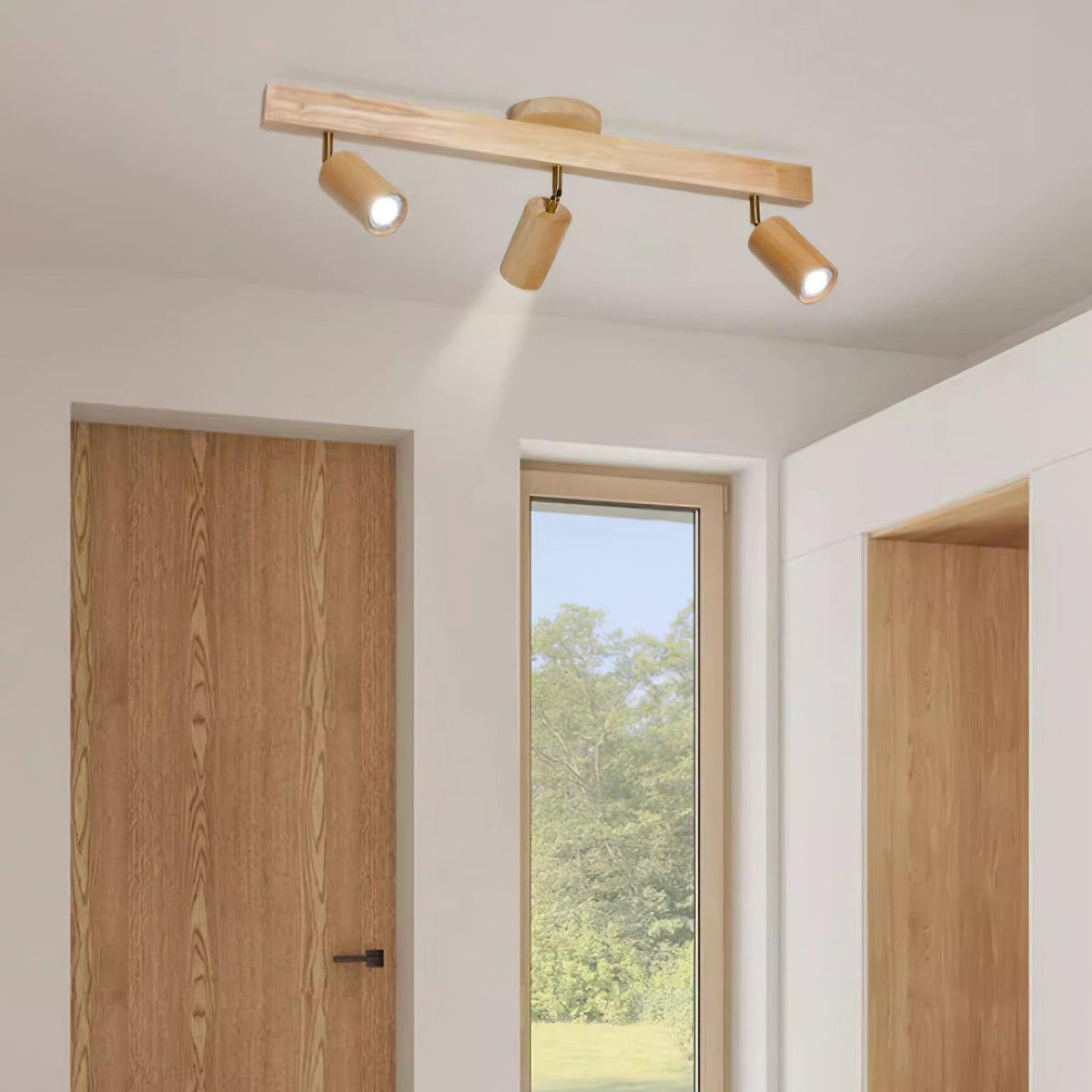 Visusot Track Lighting Spotlight Wood