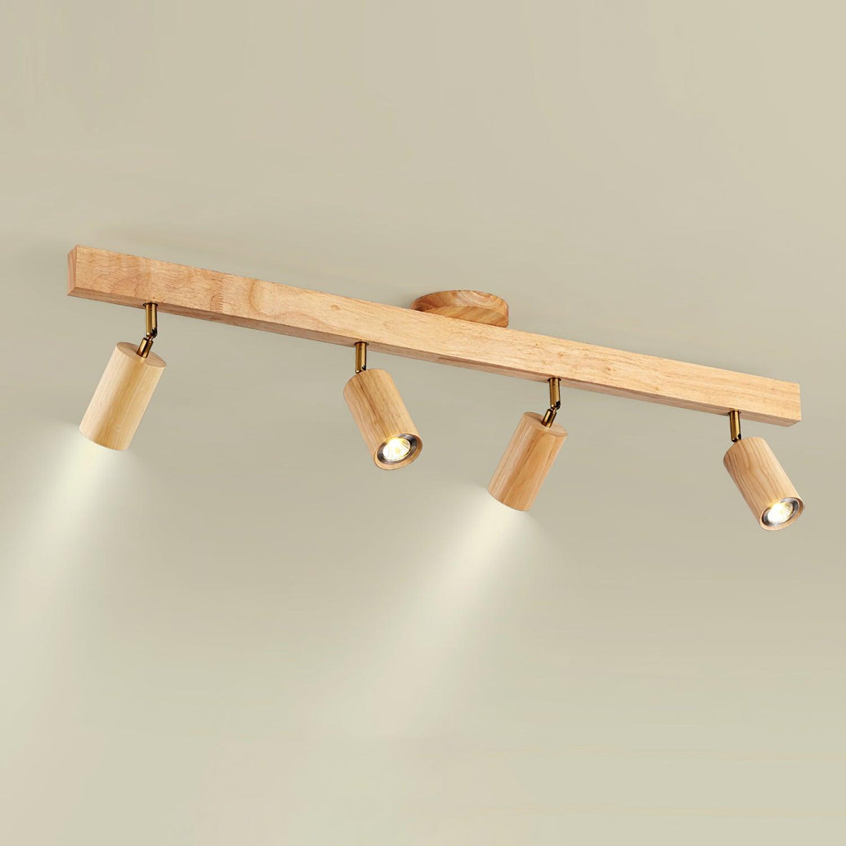 Visusot Track Lighting Spotlight Wood
