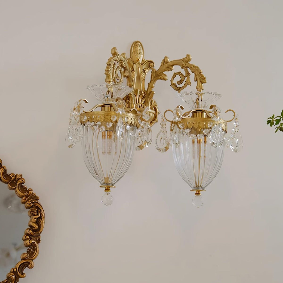 Vireon Wall Lamp Gold Double Sconce Modern