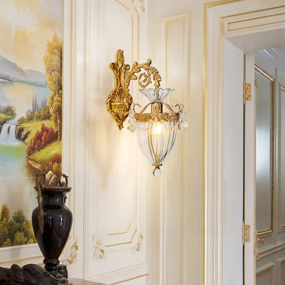 Vireon Wall Lamp Gold Double Sconce Modern