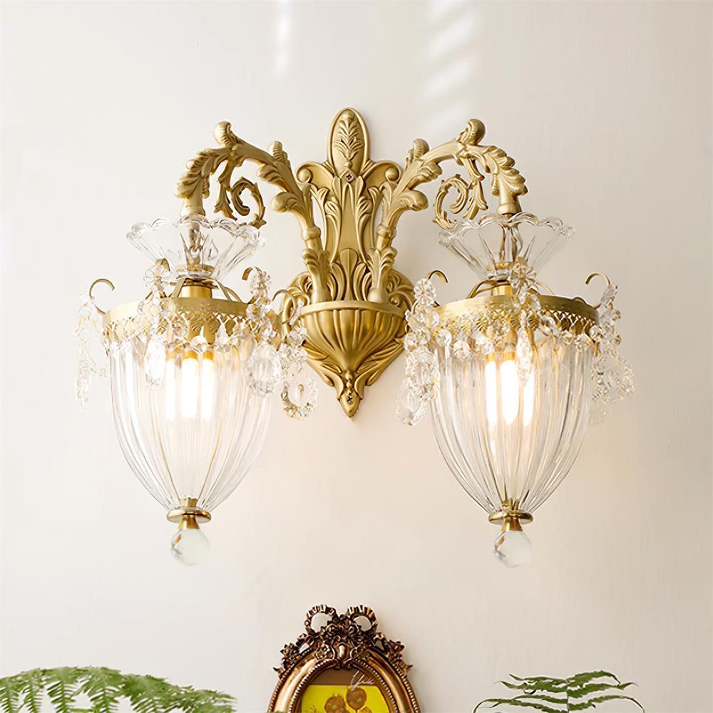 Vireon Wall Lamp Gold Double Sconce Modern