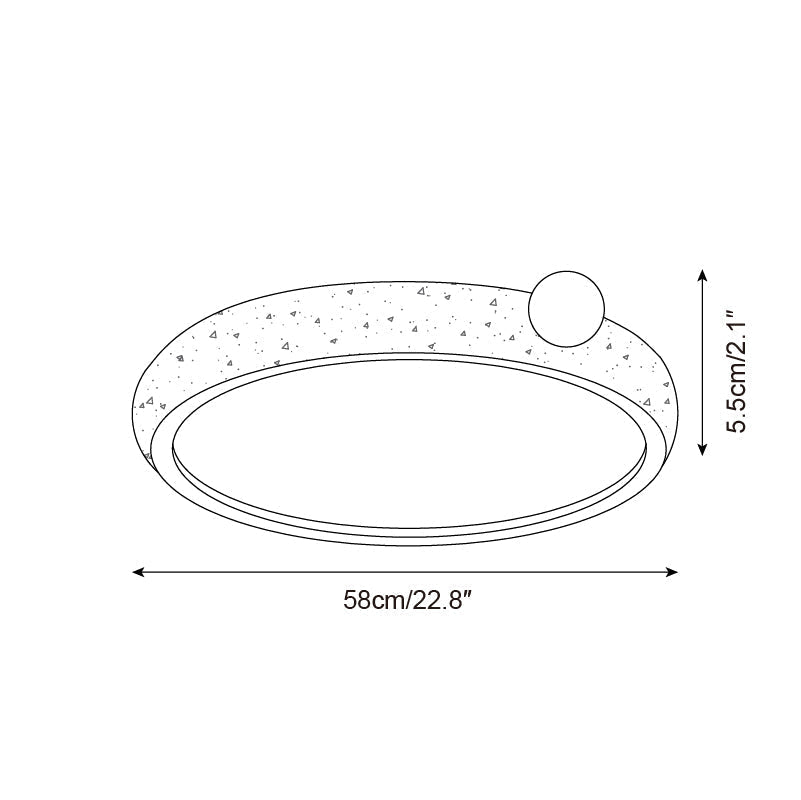 Serelise Cute Travertine Round Ceiling Light