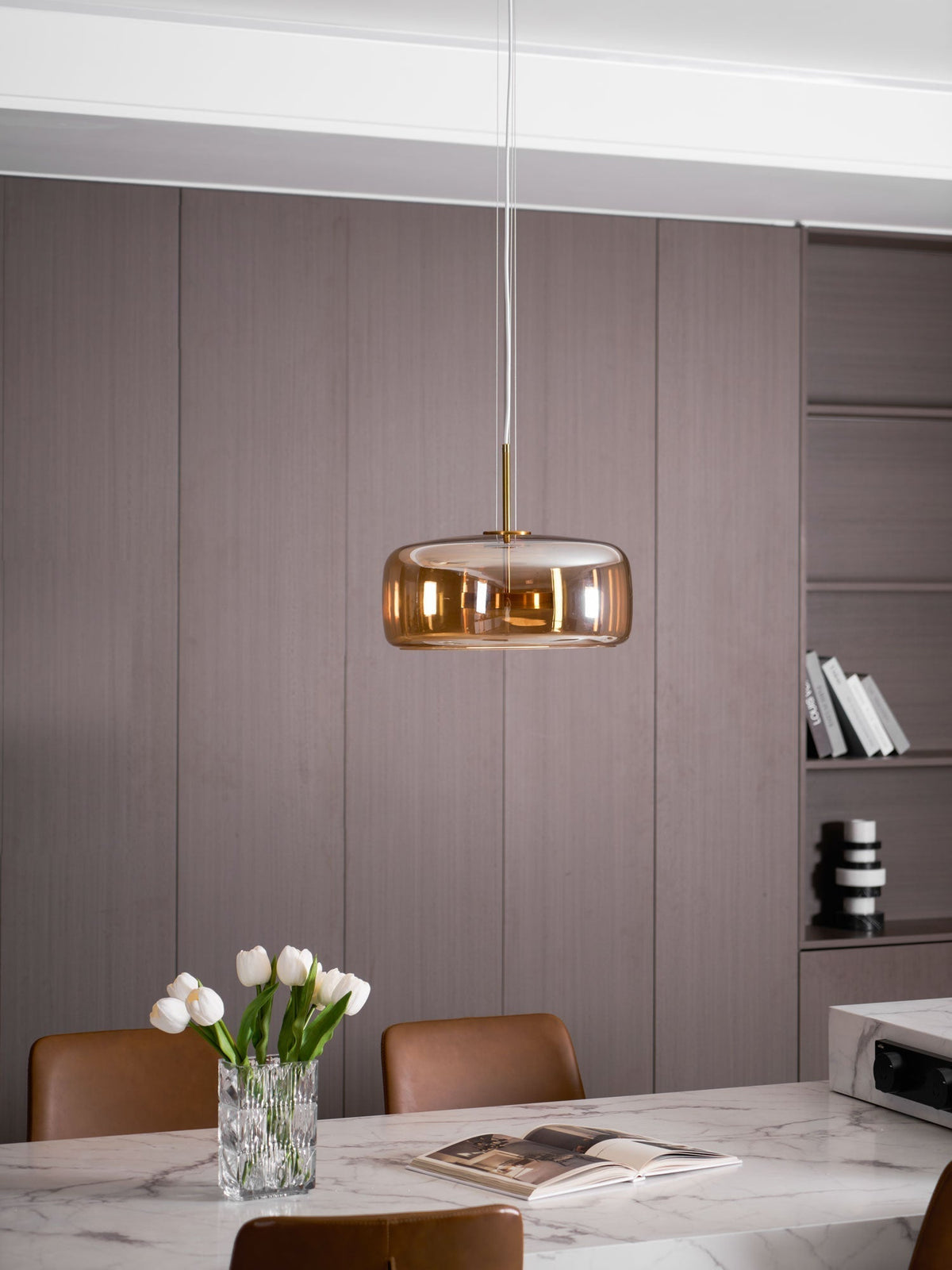 Obsidian Modern Glass Pendant Lamp