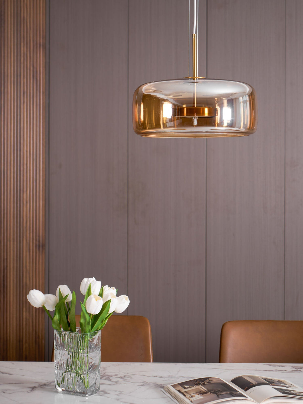 Obsidian Modern Glass Pendant Lamp