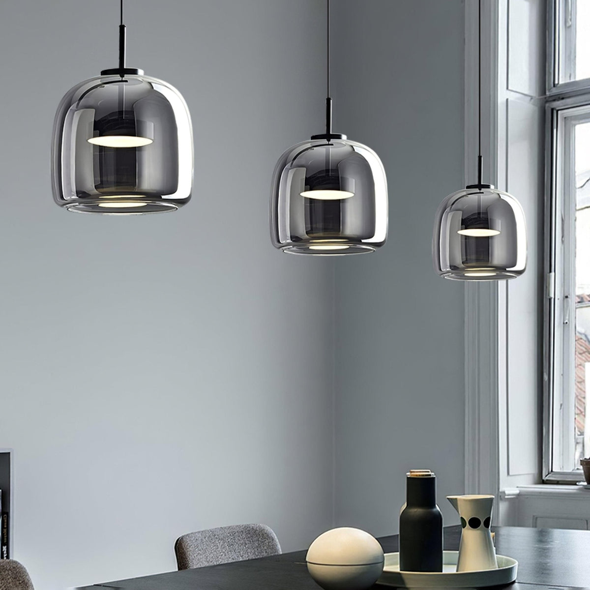 Obsidian Modern Glass Pendant Lamp