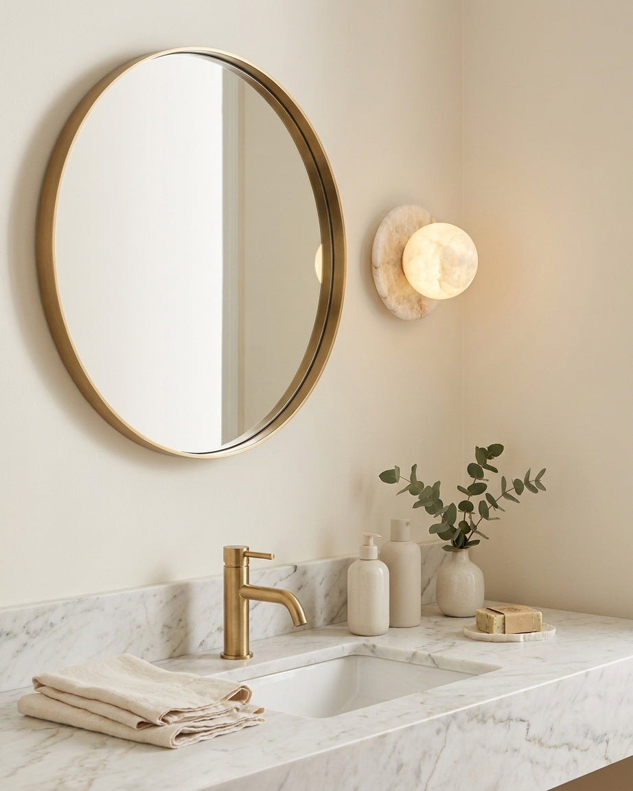 Niveeria Ball Alabaster Wall Sconce