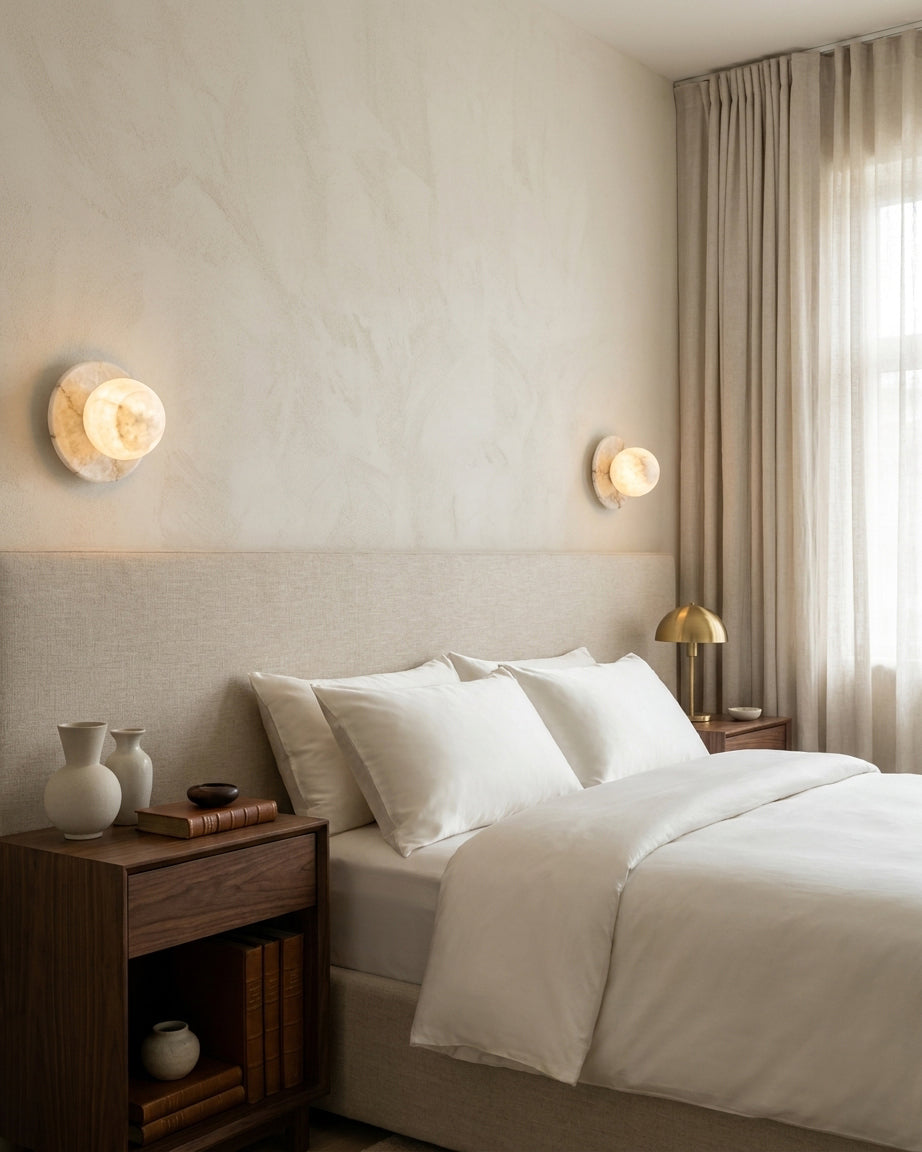 Niveeria Ball Alabaster Wall Sconce