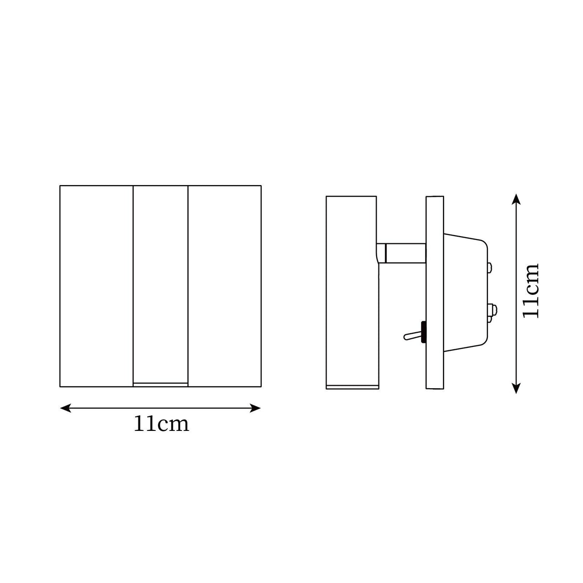 Teriiira Micro Square Switched Sconce Spotlight