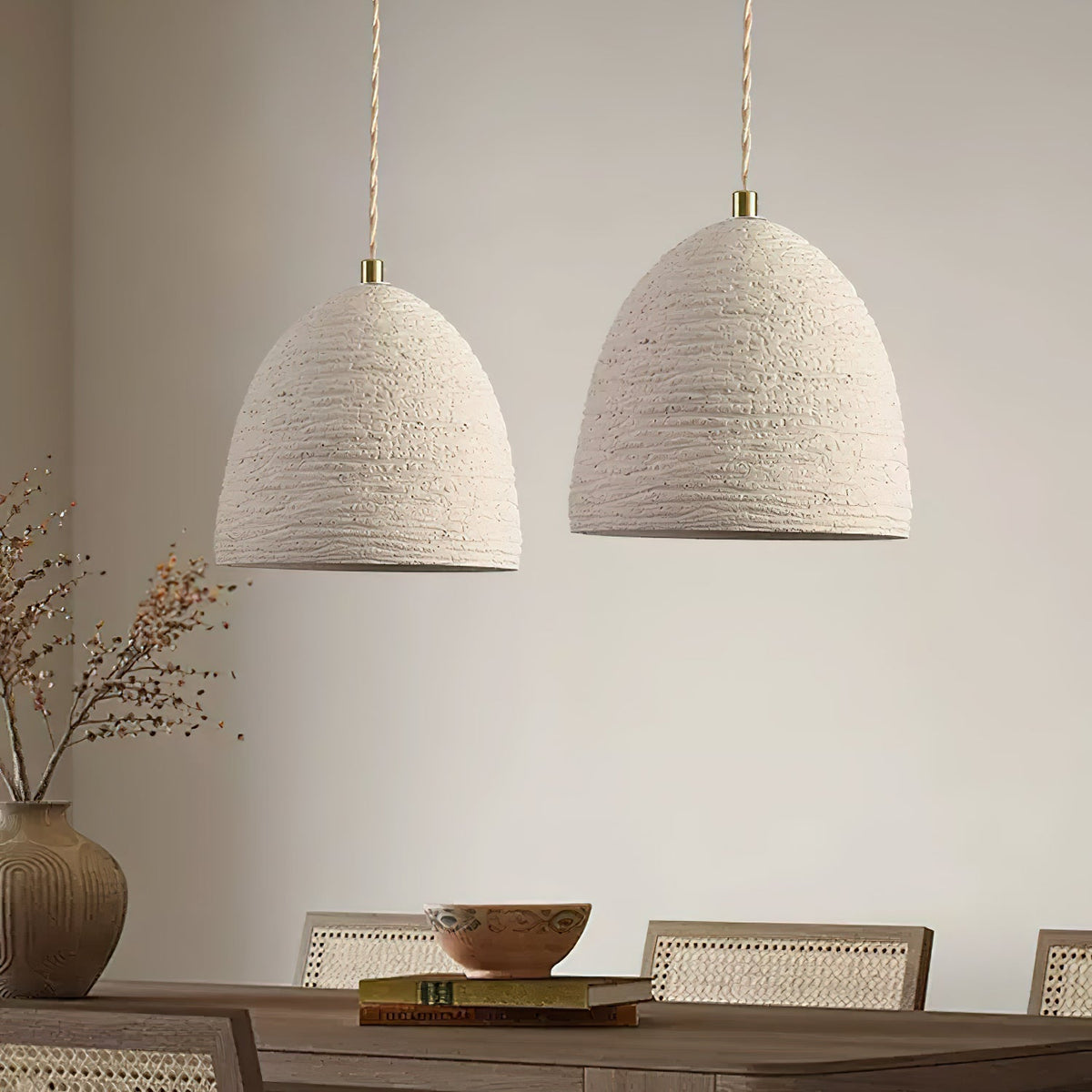 Nirove Pendant Lamp Adjustable Fabric Shade