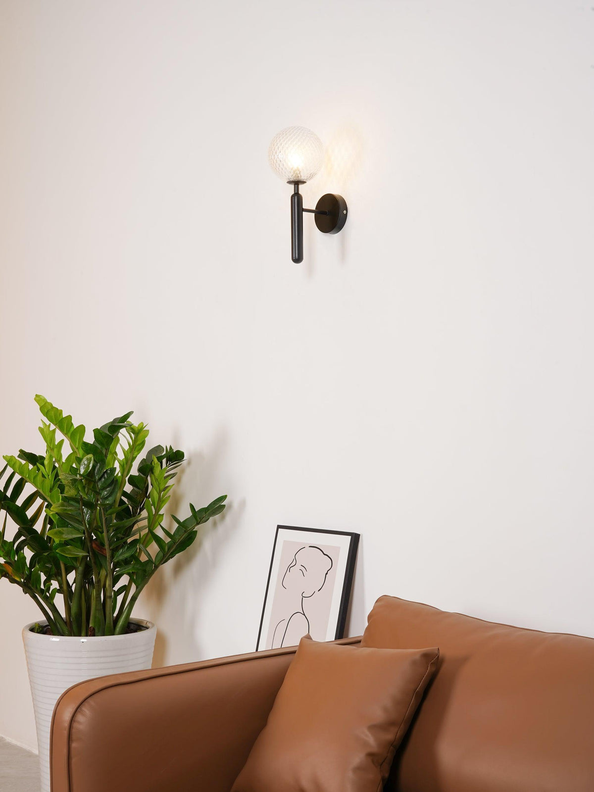 Ilirila Modern Minimalist Brass Glass Wall Light