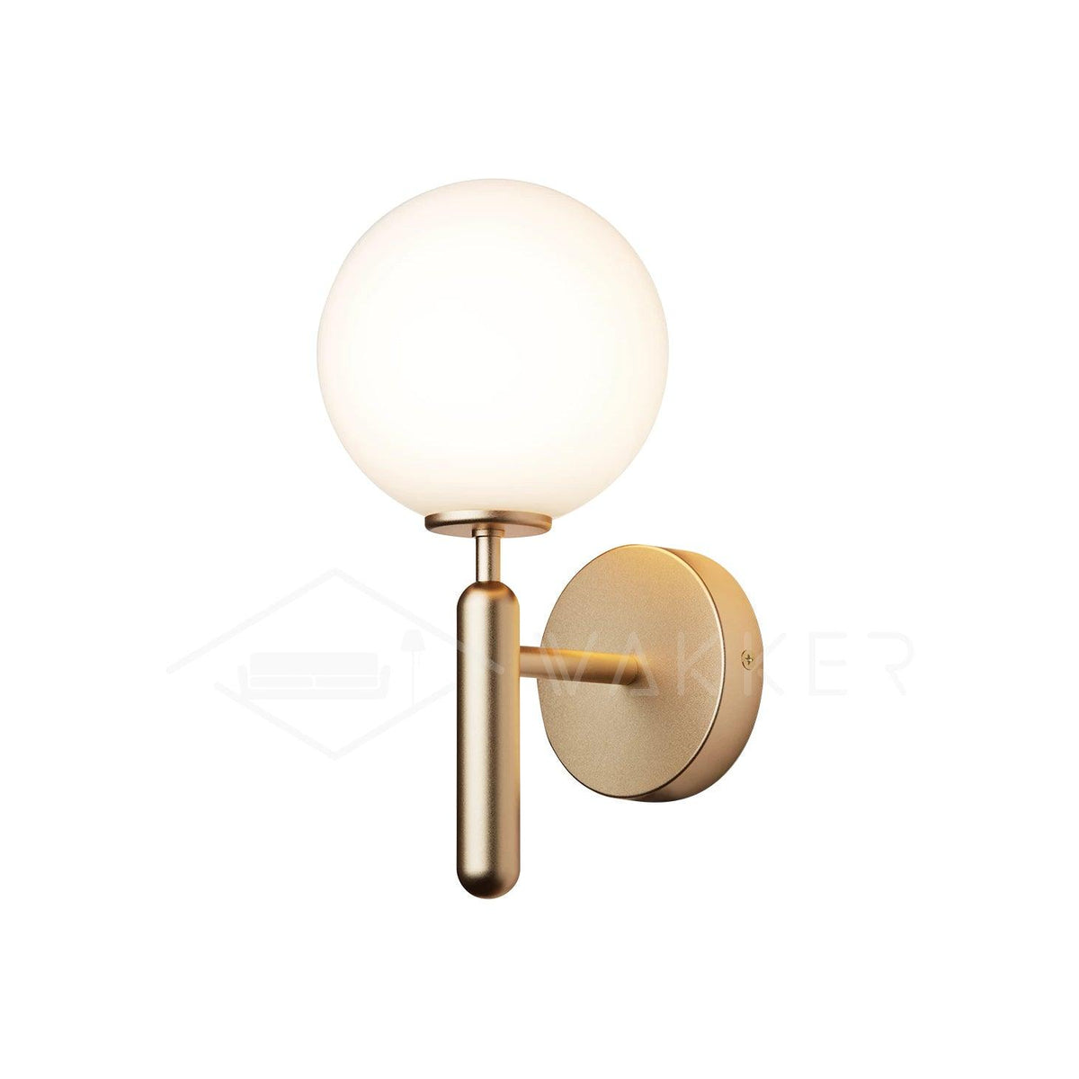 Ilirila Modern Minimalist Brass Glass Wall Light