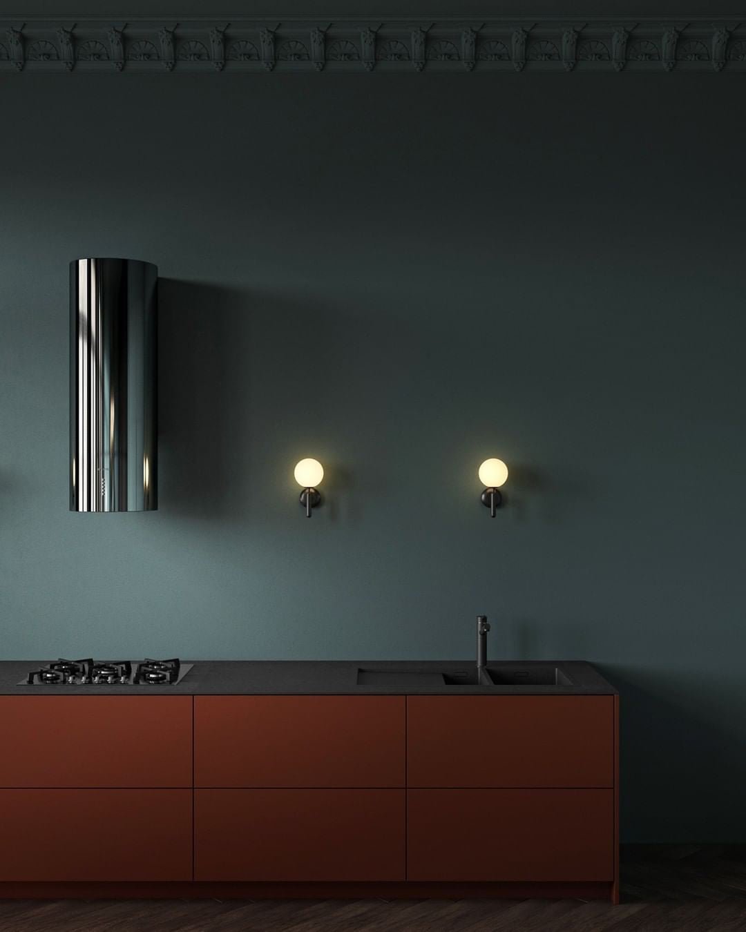 Ilirila Modern Minimalist Brass Glass Wall Light