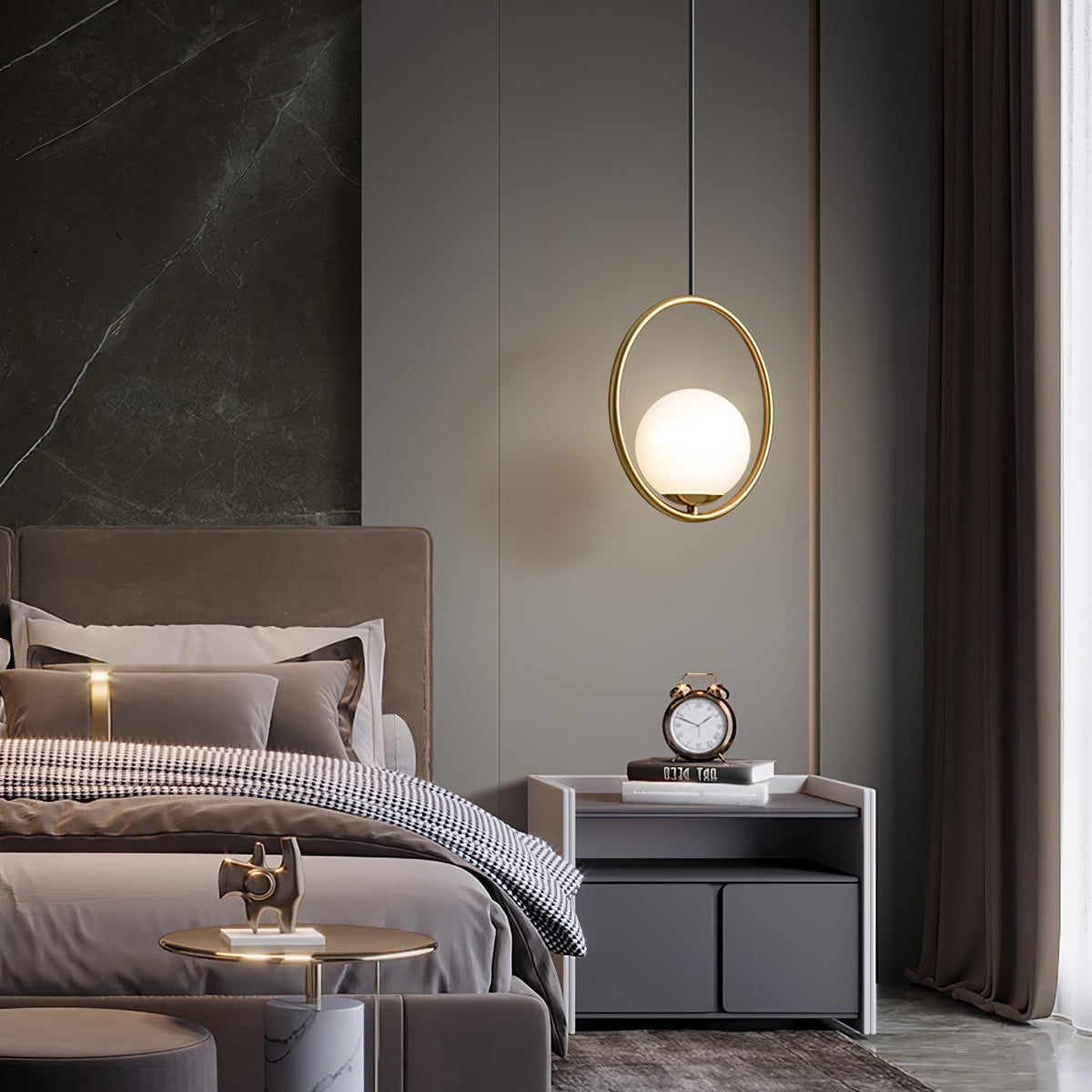 Sorveth Contemporary Brass Pendant Light