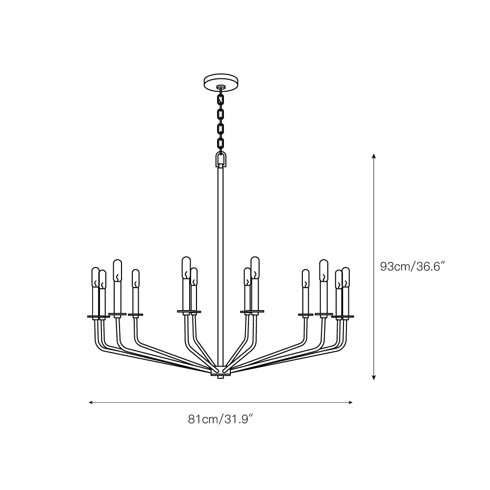Renarian Vintage Industrial Chandelier