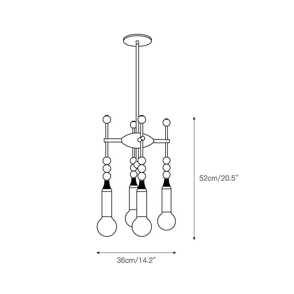 Mariviel Traditional Elegance Marble Chandelier