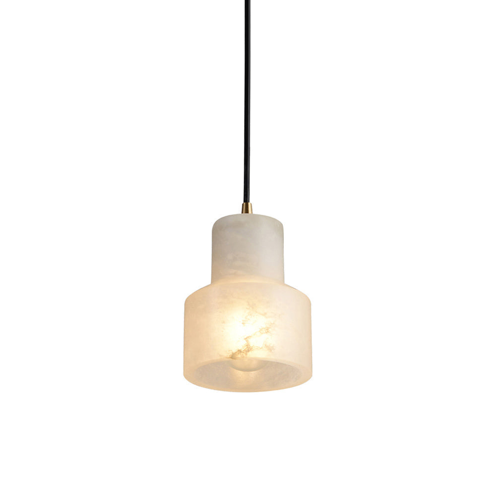 Kuvimar Alabaster Pendant Light Brass Luxurious