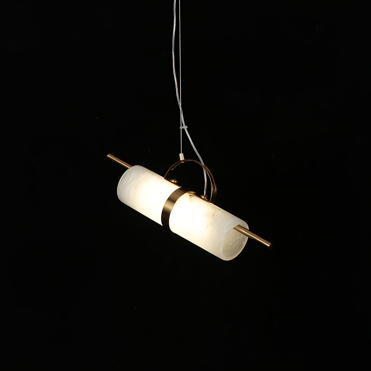 Niveaya Cylindrical Alabaster Pendant Light