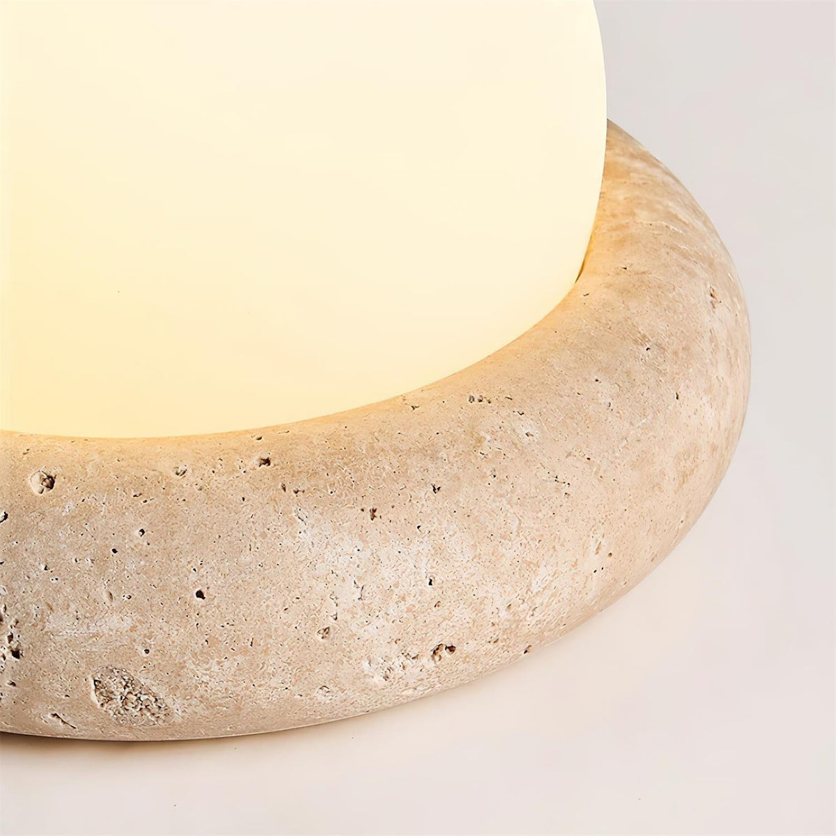 Caliror Travertine Globe Table Lamp
