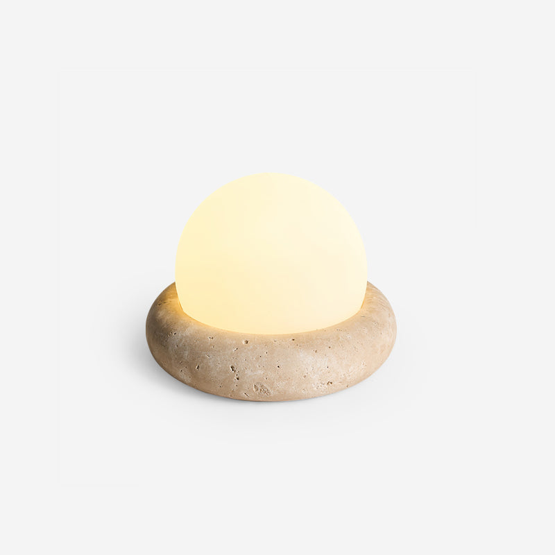 Caliror Travertine Globe Table Lamp