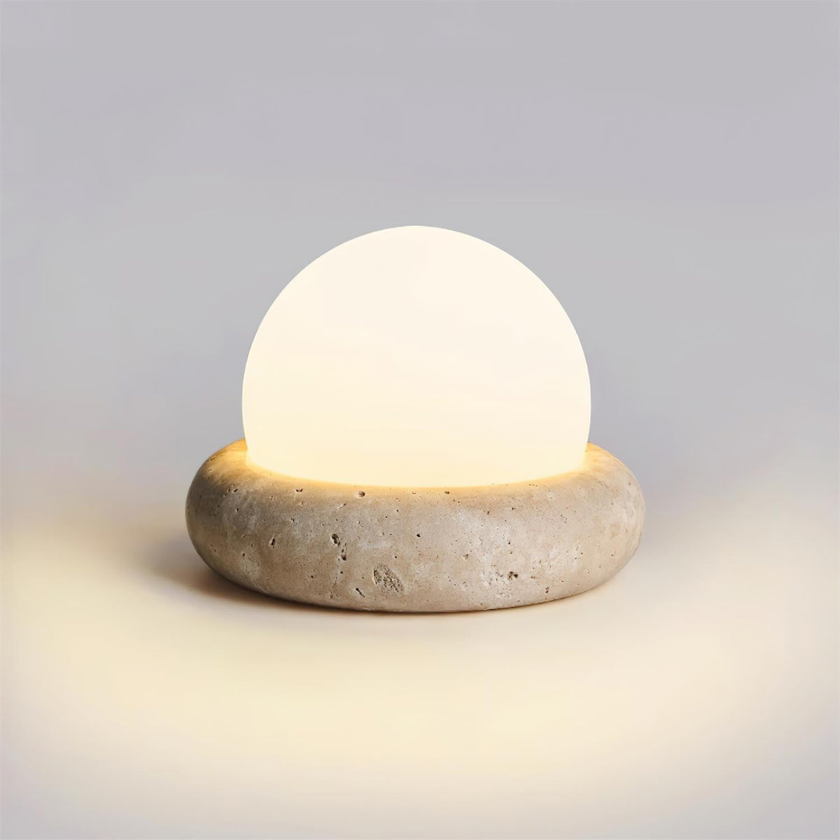 Caliror Travertine Globe Table Lamp