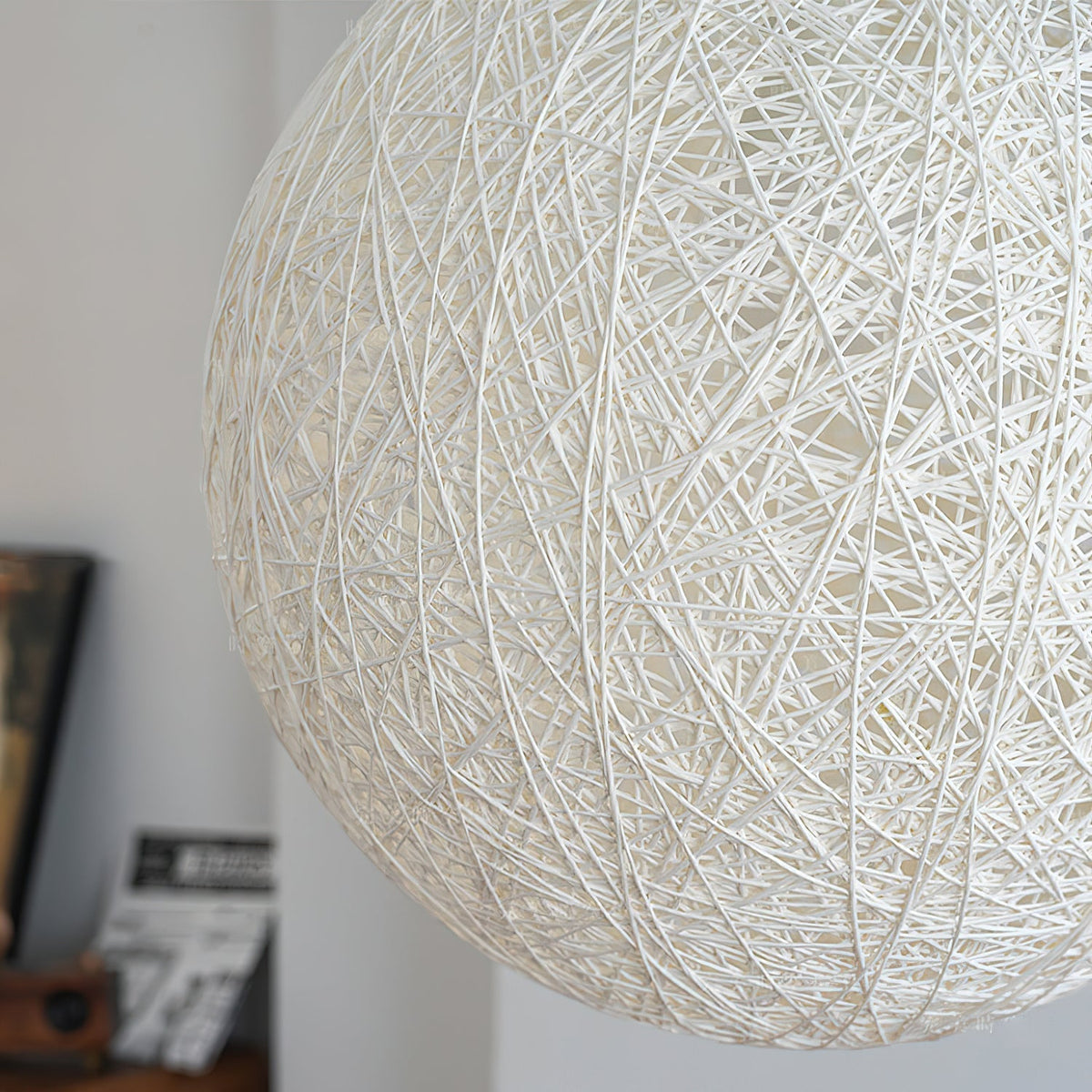 Rovira Pendant Light Hemp Rattan Sphere Bohemian