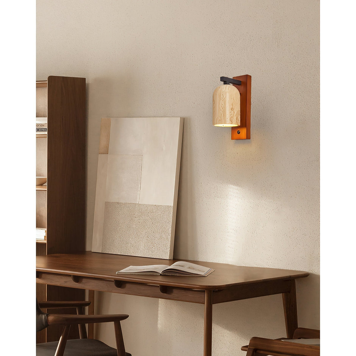 Cevenia Art Classic Natural Travertine Wall Lamp