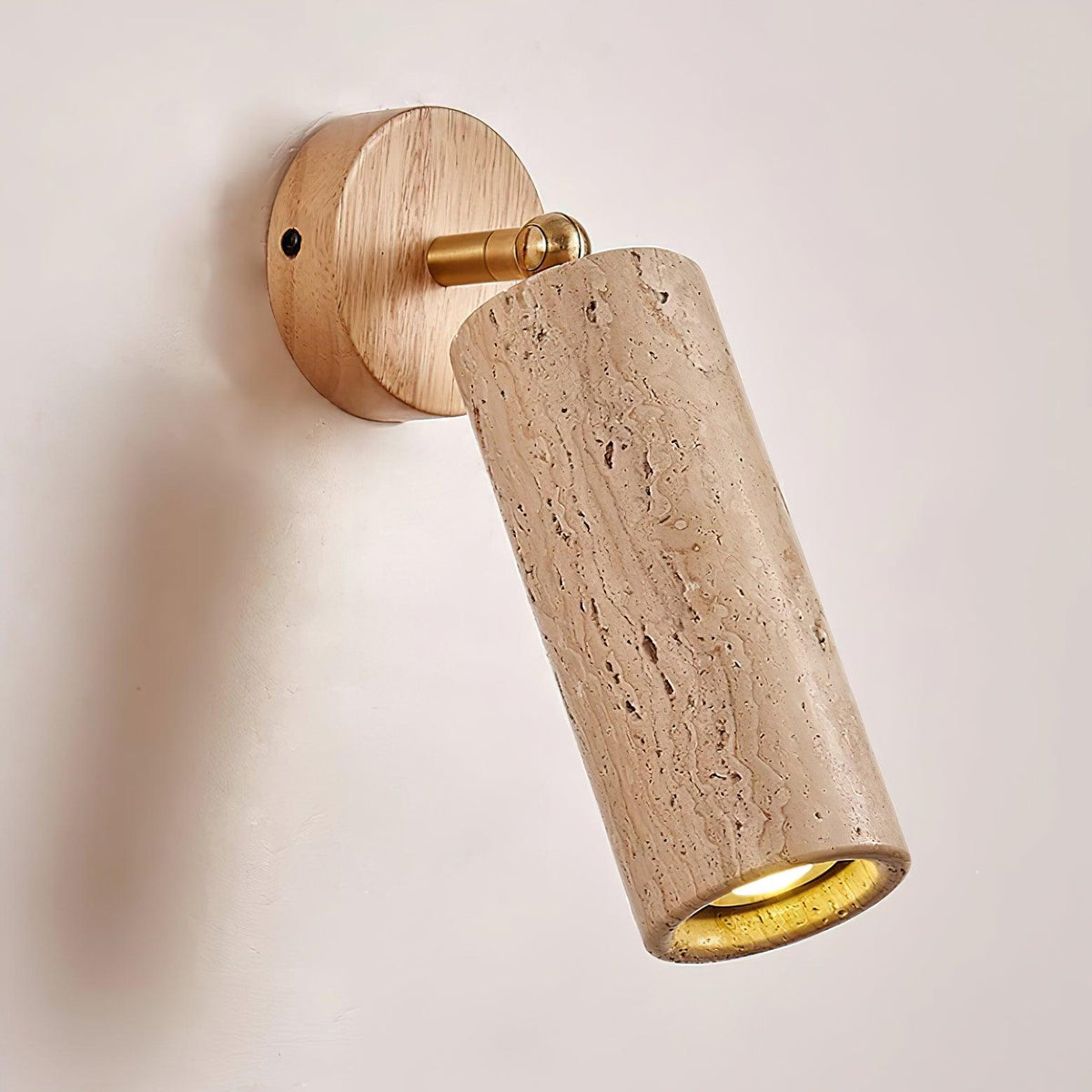 Delo Adjustable Travertine Wall Sconce