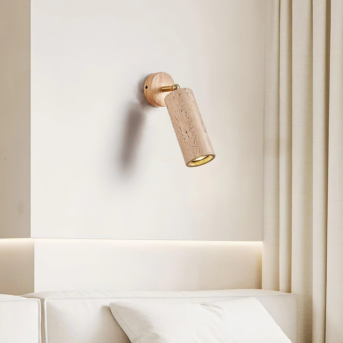 Delo Adjustable Travertine Wall Sconce