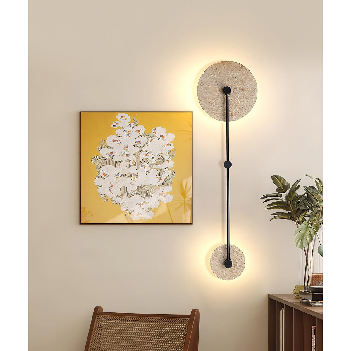 Ilvara Beige Travertine Wall Lamp