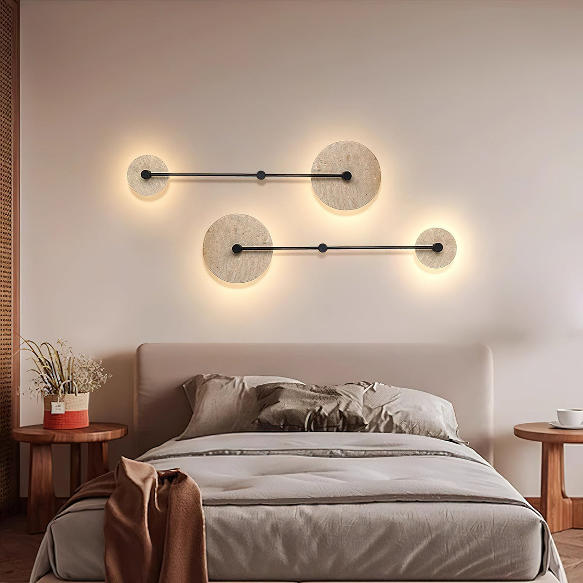 Ilvara Beige Travertine Wall Lamp