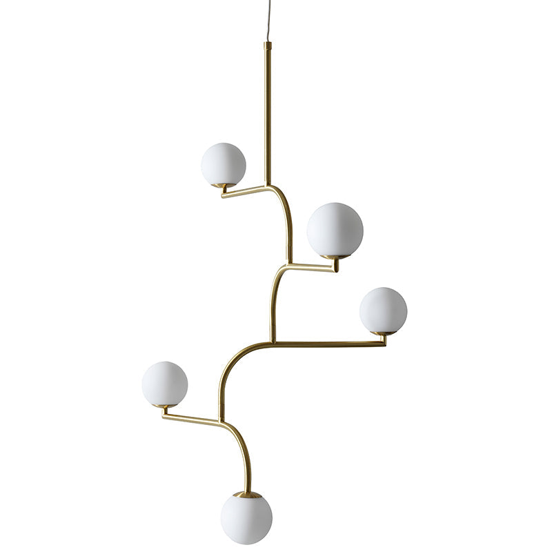 Zelireth Brass Glass Chandelier
