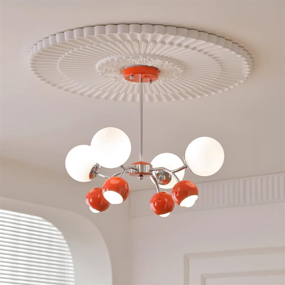 Eloria Chandelier Glass Dome Petal Minimalist Ambient