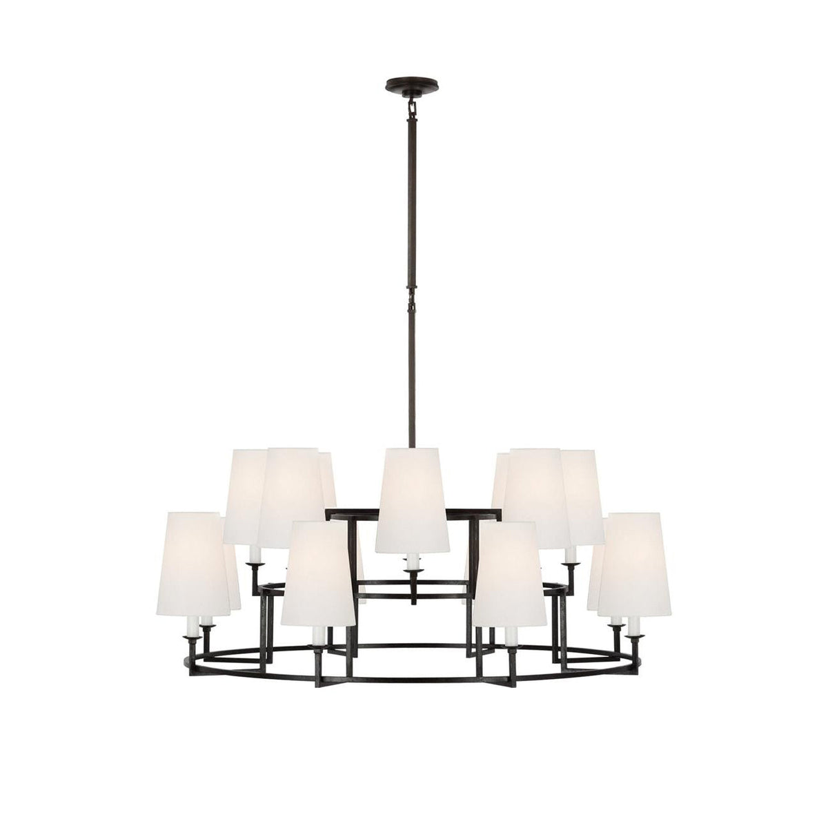 Modica Elegance Brass Fabric Chandelier