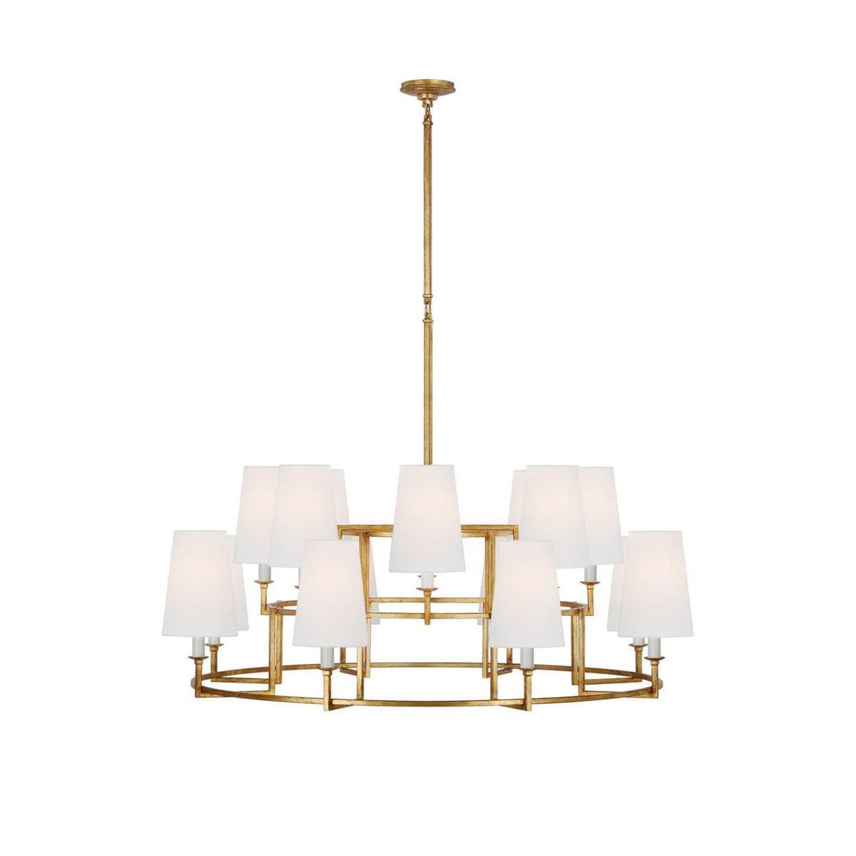 Modica Elegance Brass Fabric Chandelier