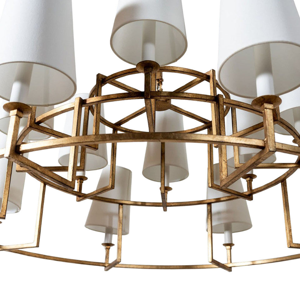 Modica Elegance Brass Fabric Chandelier