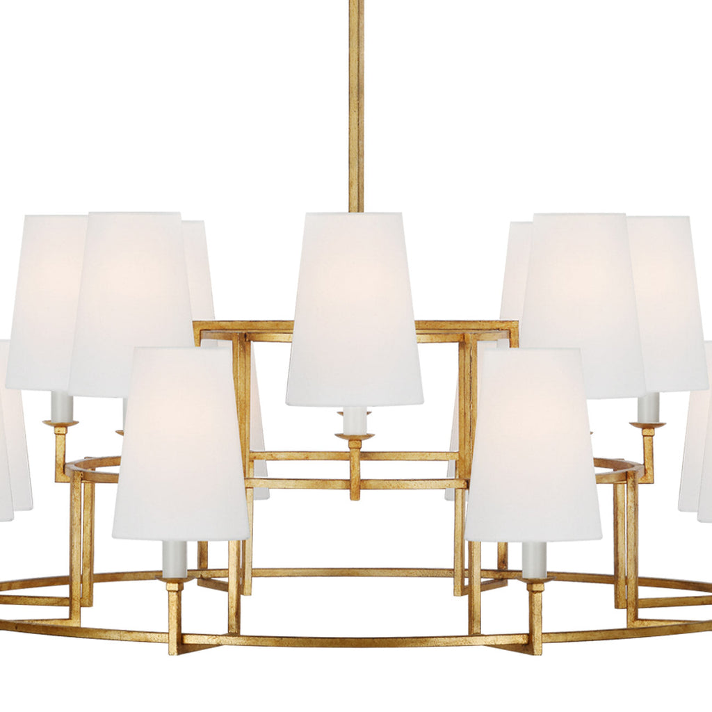 Modica Elegance Brass Fabric Chandelier