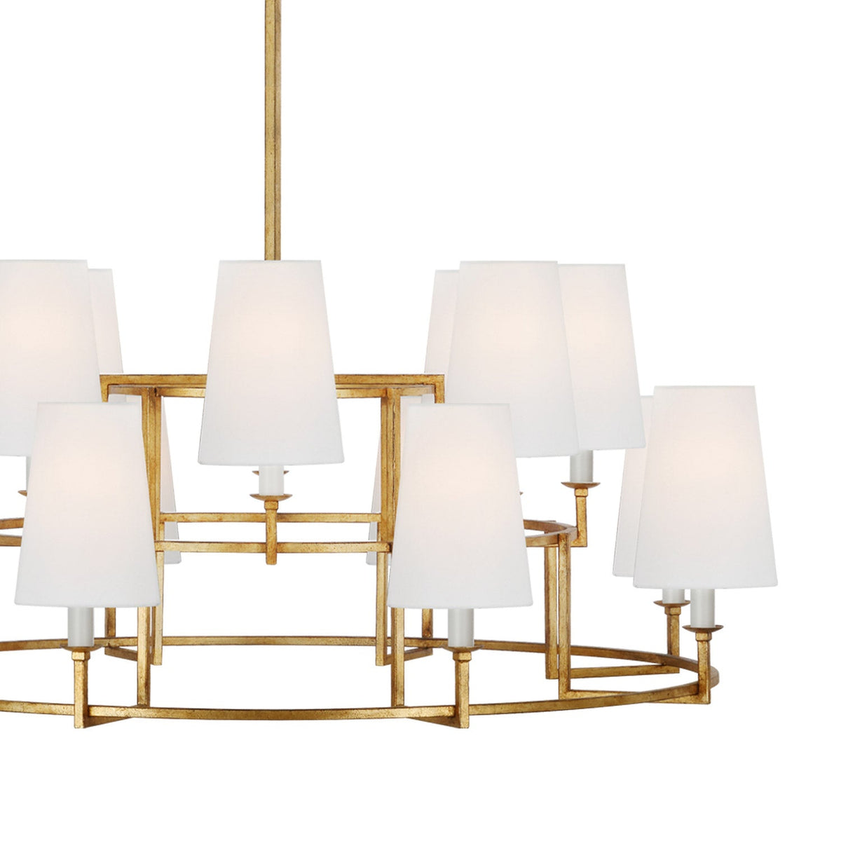 Modica Elegance Brass Fabric Chandelier