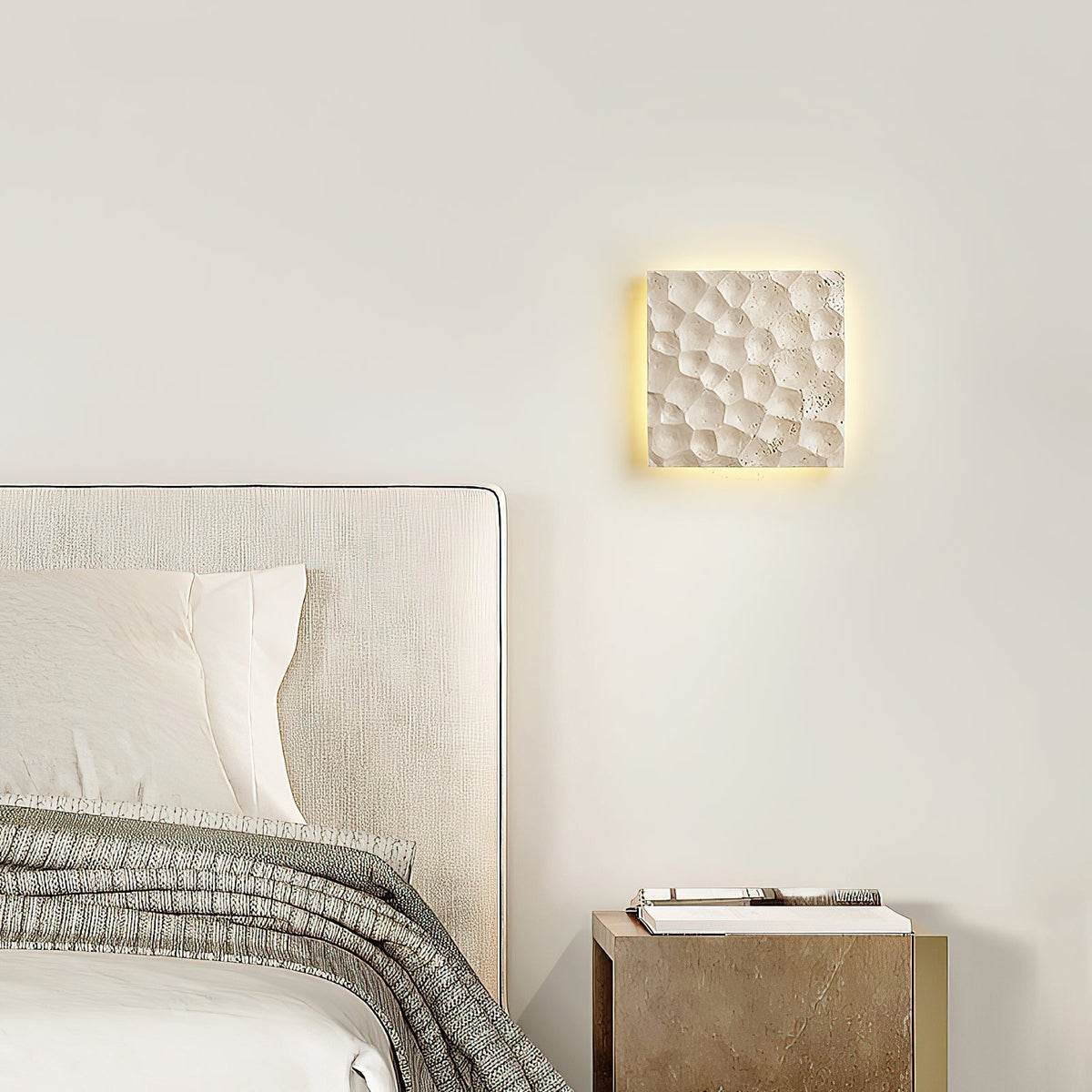Vedoreth Panel Travertine Sconce Wall Lamp
